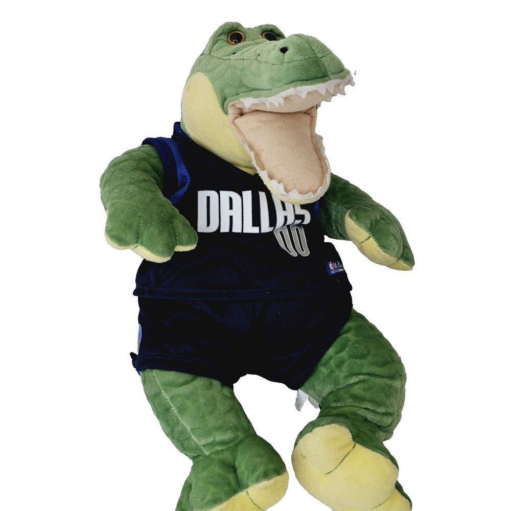 Build-A-Bear Alligator Crocodile 18" Dallas NBA Blue Basketball Uniform‎ Jersey